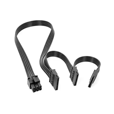 6PIN to 3 SATA Male Straight SSD HDD Power Cable for Seasonic FOCUS 550W, 650W, 750W, 850W, 1000W Pl