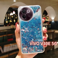 Case VIVO V30E 5G Bling Liquid Quicksand Glitter Casing VIVOV30E VIVO V30 E Transparent Silicone Bac