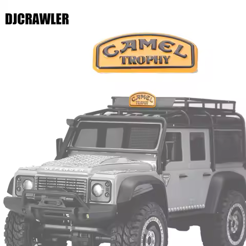 DJ 1/18 Camel Cup Camel Trophy Metal Tag for TRX4M Defender D90 D110 1/24 RC Car Upgrade Accessories