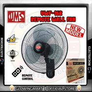 UMS 16" Remote Control Wall Fan (UWF-16R) BLACK COLOUR (3 SPEED / 3 BLADE) 1 YEAR WARRANTY