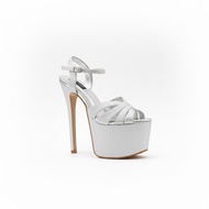 TC Shiny Metallic Silver Pageant Heels – Luxury 6.5 Inch Platforms High Heels for Women