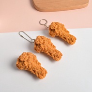 [Cheap] A souvenir with keychains, backpacks, cute cute cute food bags cheap price stainless steel wire KFC chicken thighs