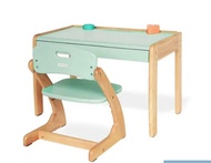 全新新版 Yamatoya Buono 3 日本大和屋木製 幼兒桌椅套裝  香草綠 desk &amp; chair Natural