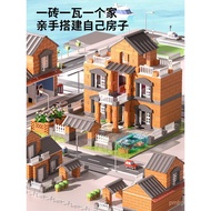 Building a House Cement Tile Craftsman Mini Toys Handmade Real House diy Wall Building Building Ceme