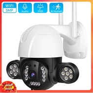 Outdoor PTZ IP Wifi/4G FHD 5MP Surveillance Camera Wireless Security Device with 4X ZOOM AI Motion D