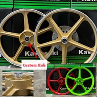 Kawasaki AR80 SPORT RIM PNP EX5 DREAM Custom Hub Spocket AR80 Custom EX5 Highpower Dream LC135 5 Batang AR80 1.4/1.4-18