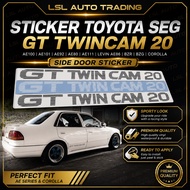 STICKER TOYOTA SEG GT TWINCAM 20 AE100 AE101 AE92 AE80 AE111 LEVIN AE86 BZR BZG COROLLA CORONA AE80 