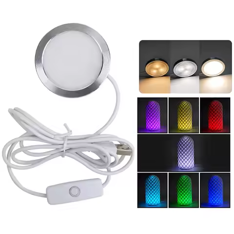 For Bambu Lab LED Lamp Kit 001 White/Cold/Warm 5V 3W RGB Light For Bambu Lab 3D Printer Parts Bambu 