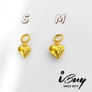 IBUY 916 HARD GOLD Dual-Tone Heart 22K 916硬金 半柳丁爱心