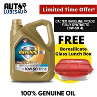 Caltex Havoline ProDS Fully Syn 10W50 4L (FOC Glass Lunch Box) - Caltex Car Engine Oil