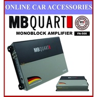 MB Quart Mono Block Woofer Amplifier FA-500 Car Power Amp Monoblock Amplifiers Kereta