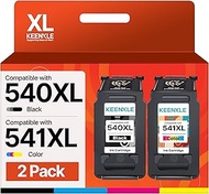 KEENKLE PG-540 XL CL-541 XL Remanufactured Ink Cartridge Compatible with Canon Printer Cartridges 54