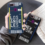 💥Ready Stock💥NEW YORK Air tickets Pattern Soft Matte Casing OPPO A12 A3S A5S F9F7 A37 A59 A71 A5 A92