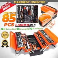 LADDERMAN 85PCS/ 86PCS Set Kotak Spanar Metal Tool Box Set Tool Box Heavy Duty Tools Box Full Box Ra