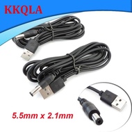 QKKQLA USB 2.0 Male A to DC 5.5mm x 2.1mm Plug Jack DC Power Cord Socket Connector 5V Cable Line 5.5mm*2.1mm 1