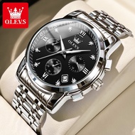 OLEVS Jam Tangan Cowok Keren 2023 Anti Air Original Import  Kronograf Multifungsi Elegan Mewah Jam T