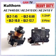 1PCS QL2-7.45 1/2HP Kulthorn AE7440EK AE2415EK AE2415Y (5 Pins) Refrigerator Compressor PTC Starter