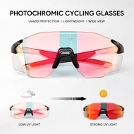 ELICIT Photochromic Cycling Glasses Men Women Running Sunglasses Road Bicycle UV400 Goggle Marathon 