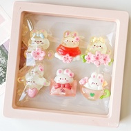 Cartoon Bunny Car Sticker Cute Interior Modification Center Console Sticker 3D Three-Dimensional Ele