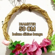 ring rustic. dekorasi. lamaran. tunangan. pernikahan. akar manon.cane.rotan.hata.bunga kering. rusti