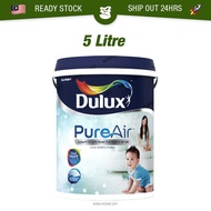 🔥READY STOCK🔥 5L ICI DULUX PureAir Pure Air Interior Paint Air Cleansing Neutralises Formaldehyde Low Odour Cat Rumah