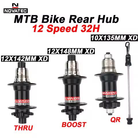 NOVATEC 32H XD Mountain Bike Rear Hub 10X135mm/12X142mm/12X148mm Quick/Thru Axle/BOOST Cube MTB Bike
