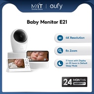 Eufy Baby Monitor E21 4K Ultra HD Camera &amp 720p Display Pan &amp Tilt Two-Way Audio Night Vision 