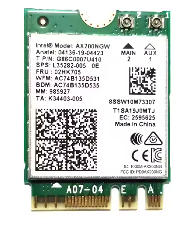 New Intel WiFi 6 AX200 Wireless Card 802.11ax 160MHz Bluetooth 5.1 FRU 02HK705