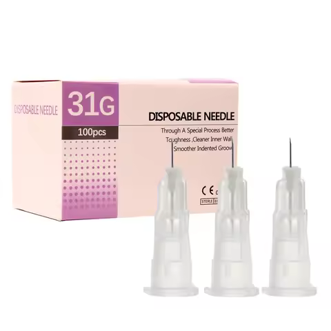 100pcs 31G Painless Small Needle Painless Beauty Ultrafine 31G 4mm 31G 6mm Syringes Needles Eyelid T