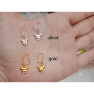 925 SILVER GOLD PLATED DOLL EARRINGS