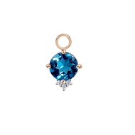 PRIMA จี้ประดับอัญมณี London Blue Topaz Confetti Huggie Collection (สำหรับใส่ต่างหู)