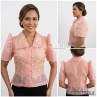 Sports Collar Filipiniana Bolero with 3D Laca