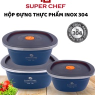 [JAPANESE EXPORT] Super Chef Premium 304 Stainless Steel Food Storage Box with Time Marker 3 Sizes 1