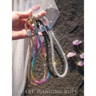 Rhinestone Mobile Phone Lanyard Short strap wrist ins Fashionable handphone lanyard Chain Portable W