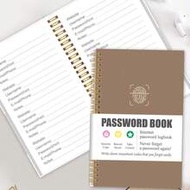 1pc A6 Password Notebook - Quick Internet Password Log Book, Includes Website, Username, Address Boo