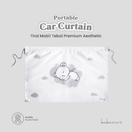 Bebeours Premium Anti-Uv Baby Car Window Curtain Suction Car Window Curtain/ Universal Car Curtain/ 