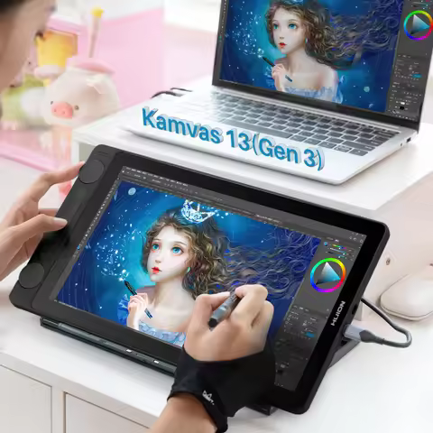 Huion Graphic Tablet with Screen 13.3 Inch 16384 Levels Kamvas 13 Gen3 Digital Drawing Tablet Monito