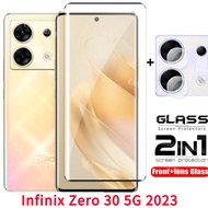 Infinix Zero 30 5G 2023 Curved Film 2 in 1 Screen Protector For Infinix Zero 30 Zero30 InfinixZero30 30Zero 5G 4G 2023 Full Cover Tempered Glass Front Film Back Lens