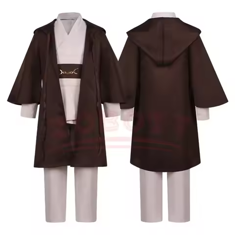 Luke Skywalker 2-Piece Set, Brown Jedi Costume Cloak Robe Boys Child Jedi Cosplay Luke Skywalker Par
