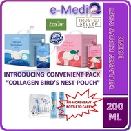 ECOLITE Collagen Birds Nest Drink [Original / Lychee Rose / Longan] 200ml Pouch Bag (Exp: Mar/2025)