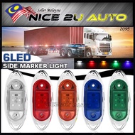 24V 6LED Side Light Truck Trailer Lorry Truck Front Sign Light Indicator Light Signal Light ⚡READYSTOCK⚡
