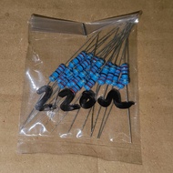 R 220 Ohm 0.5W 5 Percent Resistor 220Ohm 220R Ohm 0.5 Watt 20 Pcs