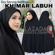 Khimar Umrah Labuh Moscrepe Berpoket Awning Scuba / Tudung Labuh / Mini Telekung