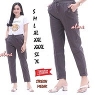 BAGGY PANTS STRETCH code (031) S M L XL XXL XXXL 5L 7L COMBED DIAMOND A IMPORTED