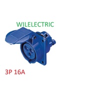 Panel mounting socket 3P 16 a / 16A industrial socket for generator Stop Kontak