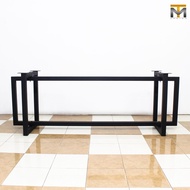 ขาโต๊ะเหล็กสไตล์ Loft รุ่น MT089 เหล็กกล่องกัลวาไนซ์ ขนาด 2x2 นิ้ว  เหล็กใหญ่ แข็งแรงมาก สีดำด้าน