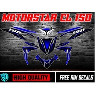 Motorstar CL 150 full body decals, Laminated