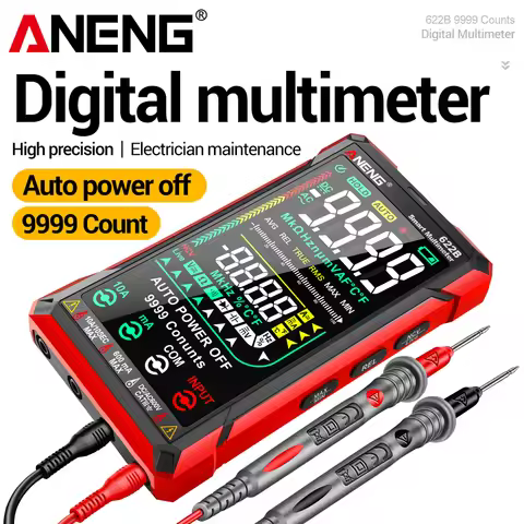 Infrared Laser Multimeter ANENG 622B Smart Professional with VA Color Screen NCV Detection AC/DC Vol