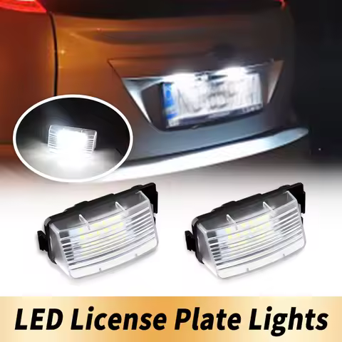 1 Pair Car LED License Plate Lights Number Plate Lamp for Nissan Tiida Livina Versa For Infiniti Sky