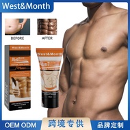 West&Month Men's Abs Cream Strengthen Abs Shaping Cream Shaping Muscles Abdomen Shrinking Fitness Fi
